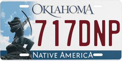 OK license plate 717DNP