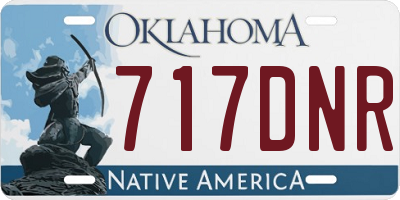 OK license plate 717DNR