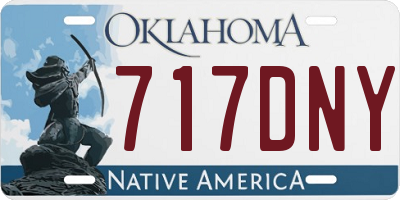 OK license plate 717DNY