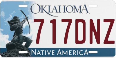 OK license plate 717DNZ