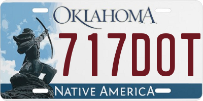 OK license plate 717DOT
