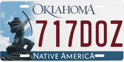OK license plate 717DOZ