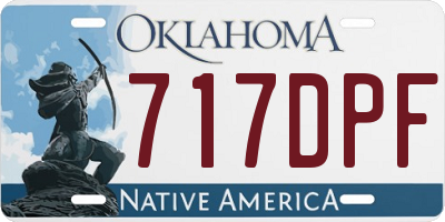 OK license plate 717DPF