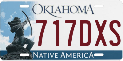 OK license plate 717DXS