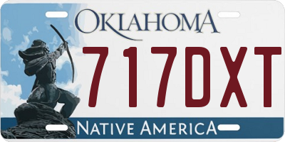 OK license plate 717DXT