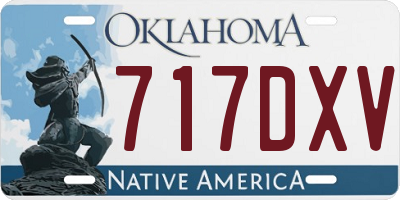 OK license plate 717DXV