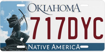 OK license plate 717DYC