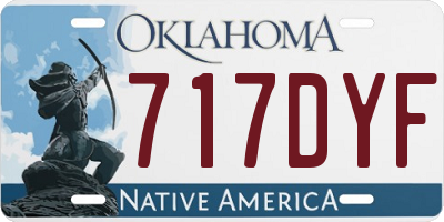 OK license plate 717DYF