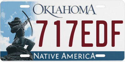 OK license plate 717EDF