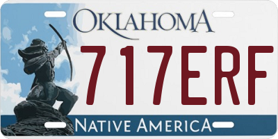 OK license plate 717ERF