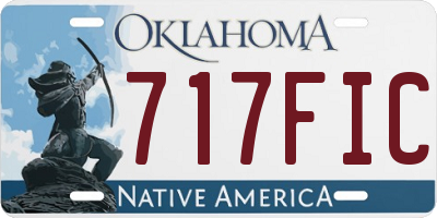OK license plate 717FIC