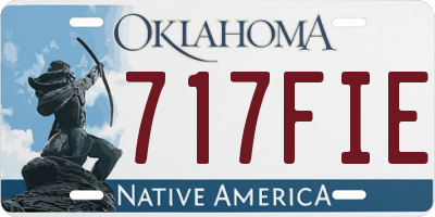 OK license plate 717FIE