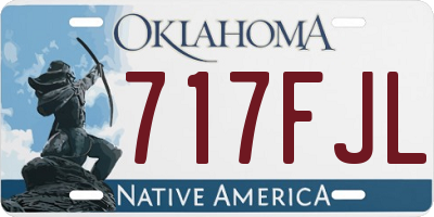 OK license plate 717FJL
