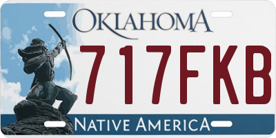 OK license plate 717FKB