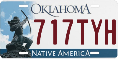 OK license plate 717TYH
