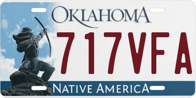 OK license plate 717VFA