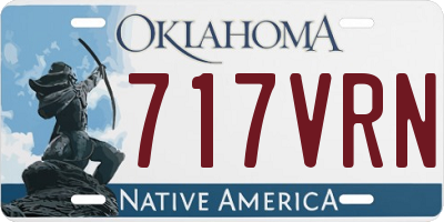 OK license plate 717VRN