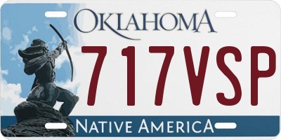 OK license plate 717VSP
