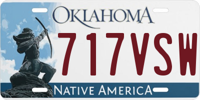 OK license plate 717VSW