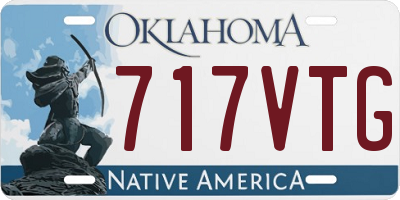OK license plate 717VTG