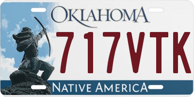 OK license plate 717VTK