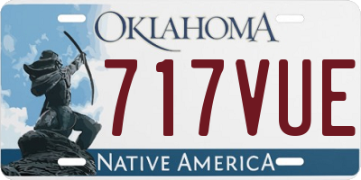 OK license plate 717VUE