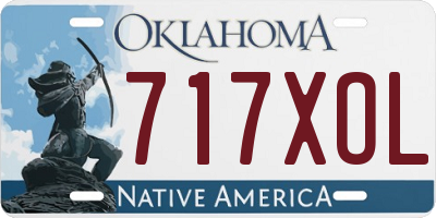OK license plate 717XOL