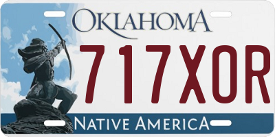 OK license plate 717XOR