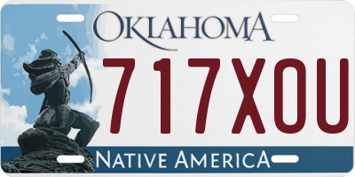 OK license plate 717XOU