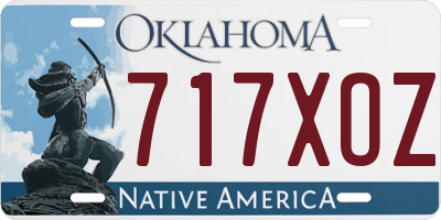 OK license plate 717XOZ