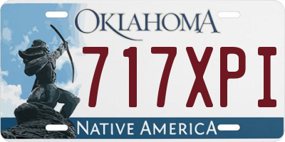 OK license plate 717XPI