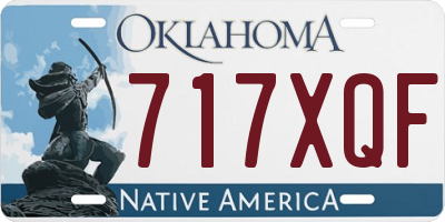 OK license plate 717XQF