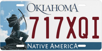 OK license plate 717XQI