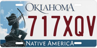 OK license plate 717XQV