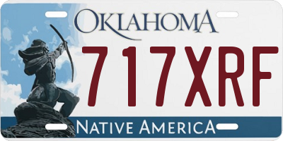OK license plate 717XRF