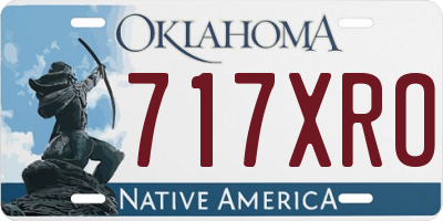 OK license plate 717XRO