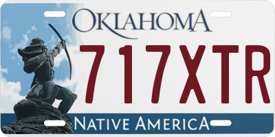 OK license plate 717XTR