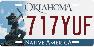 OK license plate 717YUF