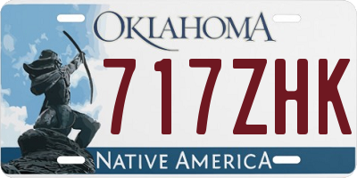 OK license plate 717ZHK