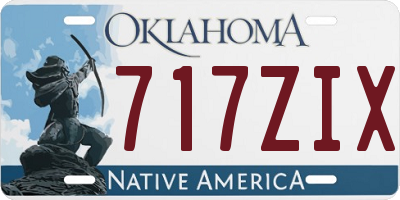 OK license plate 717ZIX
