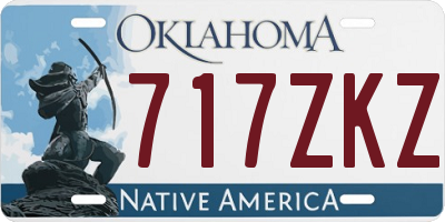 OK license plate 717ZKZ