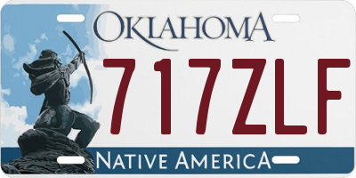 OK license plate 717ZLF