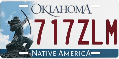 OK license plate 717ZLM