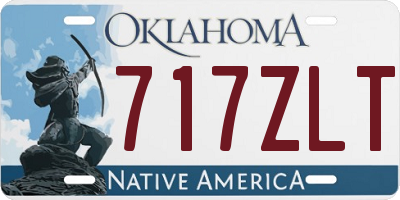OK license plate 717ZLT