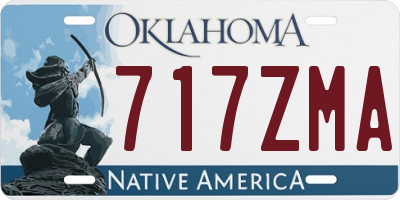 OK license plate 717ZMA