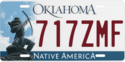 OK license plate 717ZMF