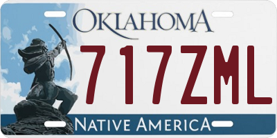 OK license plate 717ZML