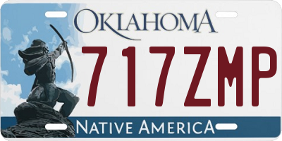 OK license plate 717ZMP