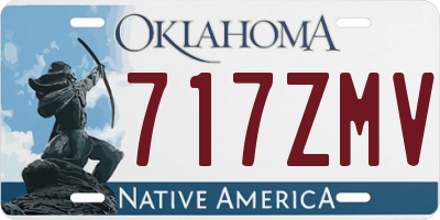 OK license plate 717ZMV