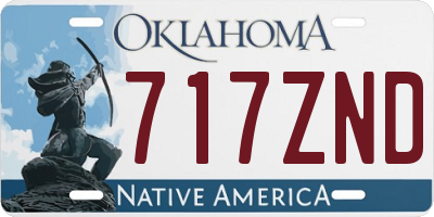 OK license plate 717ZND